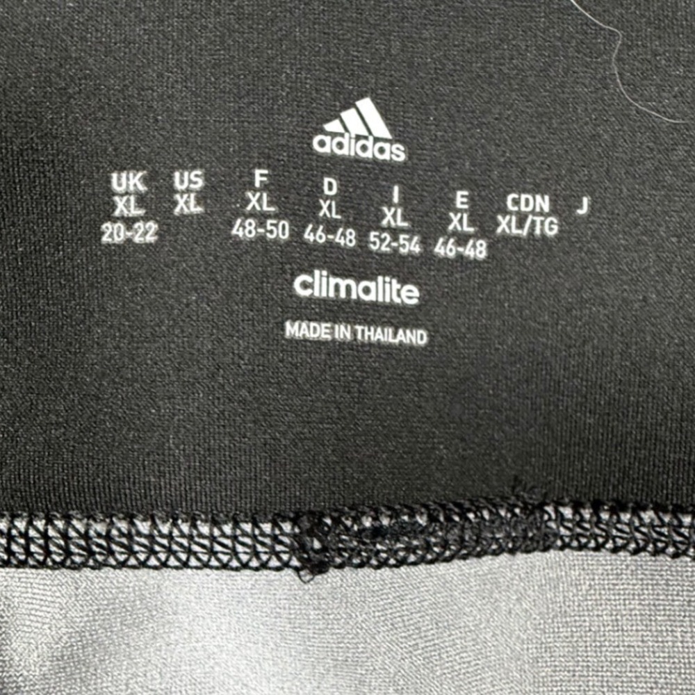 Adidas Climalite Leggings Womens XL Black Gray Print Cropped AY3992 - Picture 2 of 10